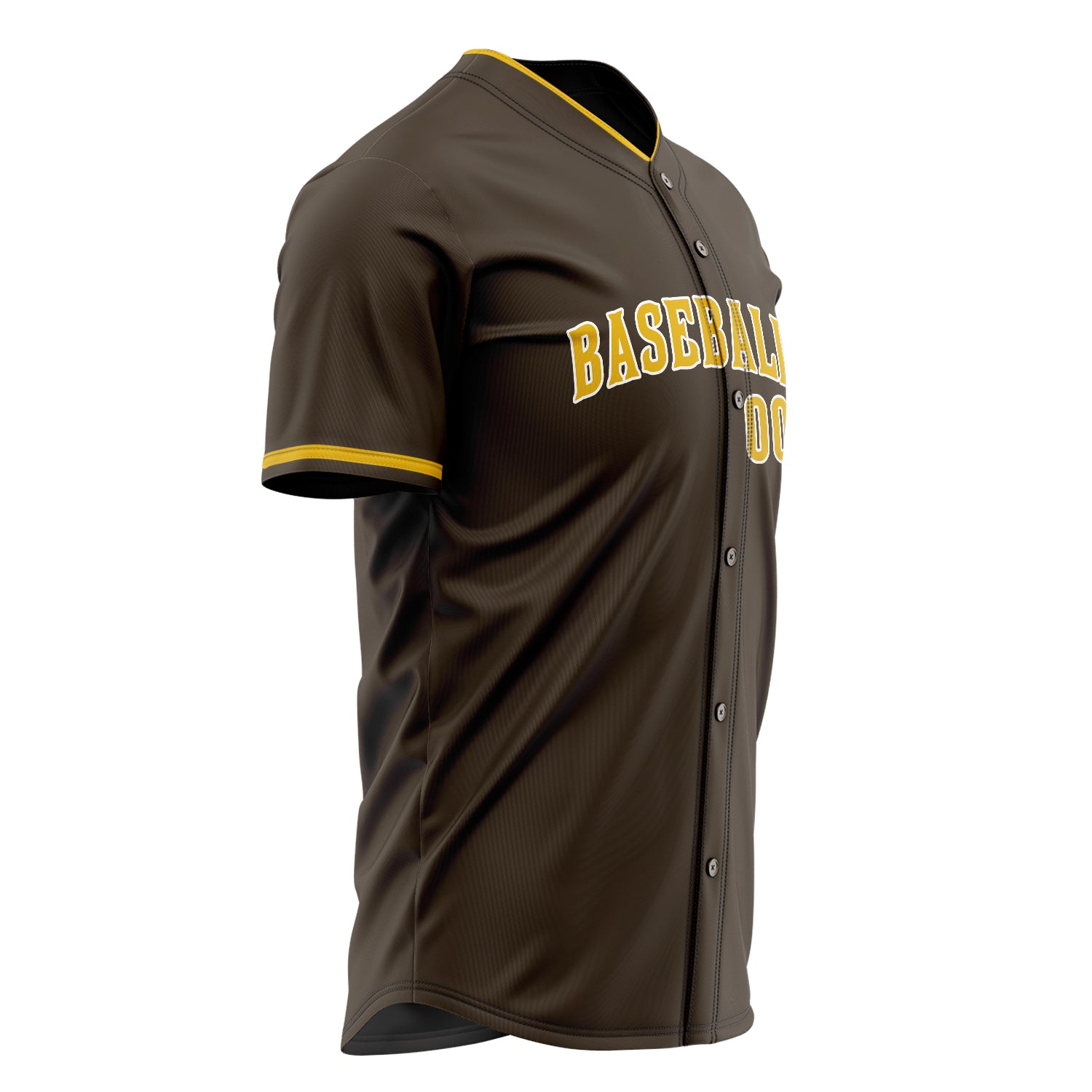 Custom Professional Brown Gold Baseball Jersey