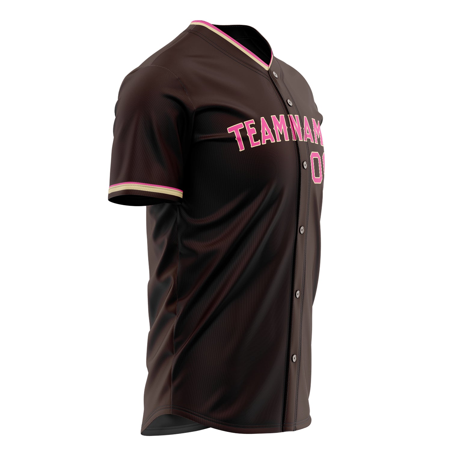 Custom Professional Brown Pink Baseball Jersey