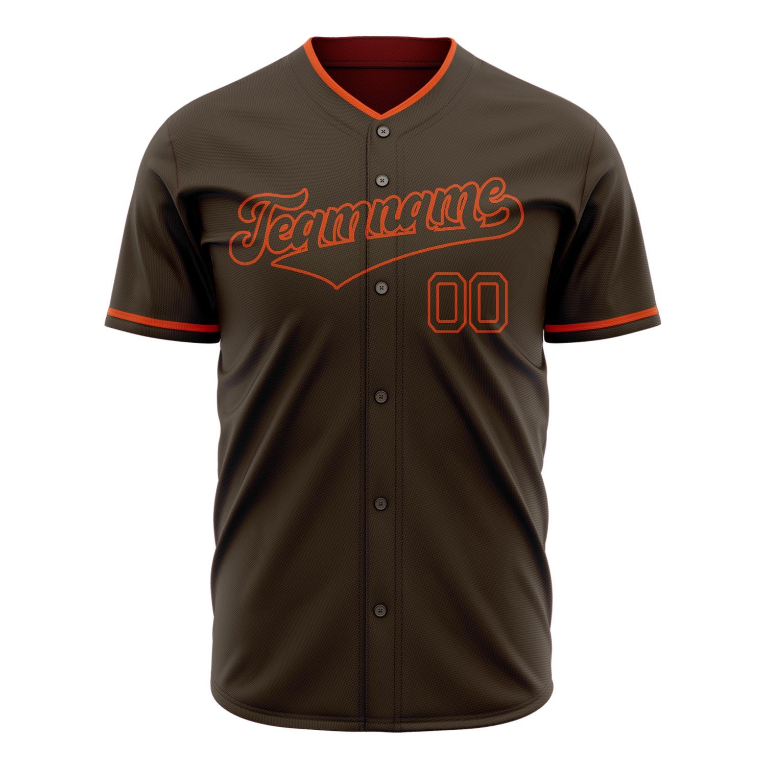 Custom Professional Brown Orange Baseball Jersey