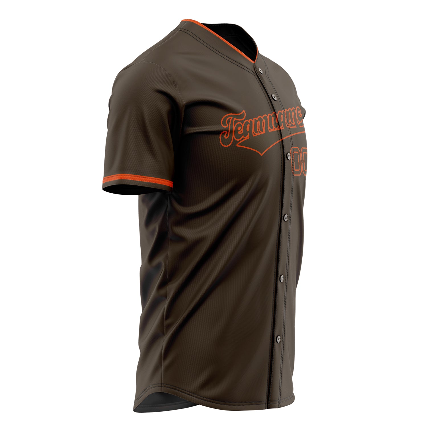 Custom Professional Brown Orange Baseball Jersey
