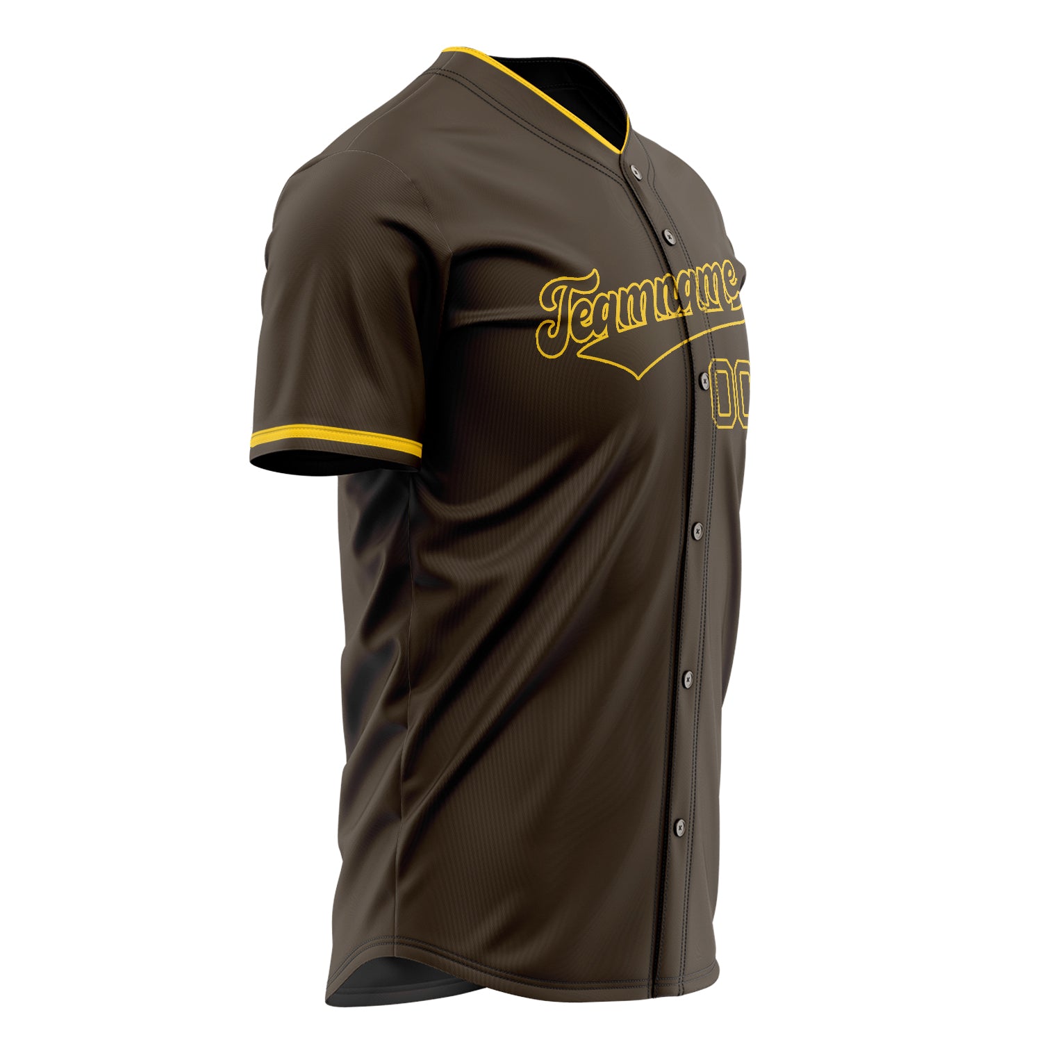 Custom Professional Brown Gold Baseball Jersey