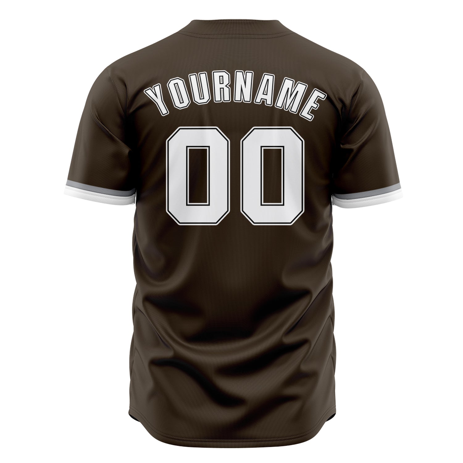 Custom Professional Brown White Baseball Jersey