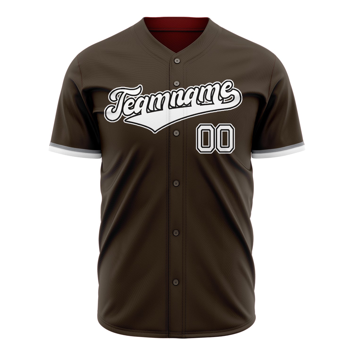 Custom Professional Brown White Baseball Jersey