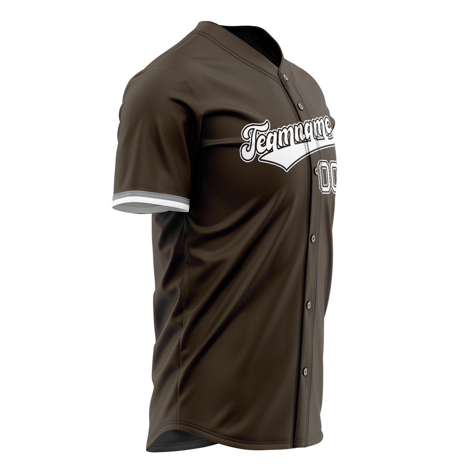 Custom Professional Brown White Baseball Jersey