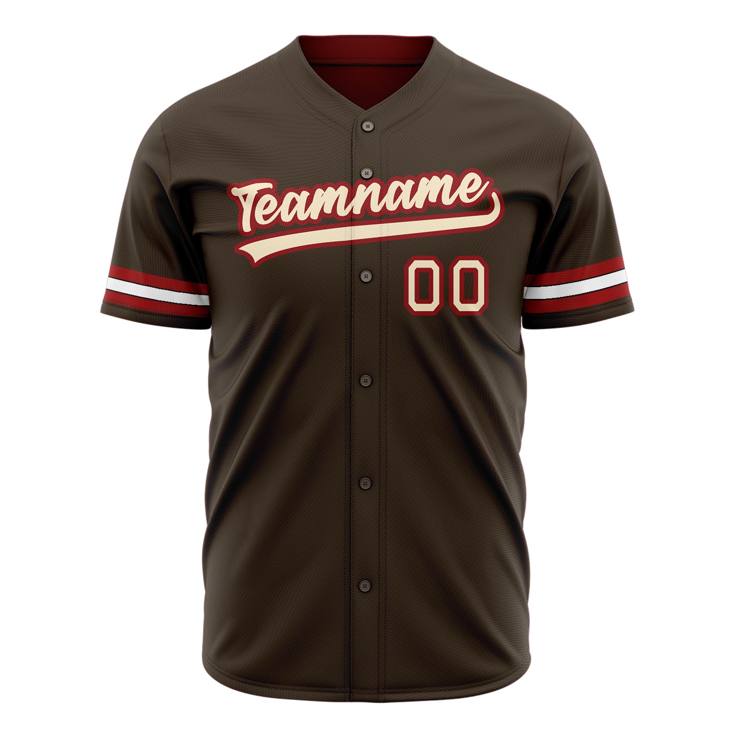 Custom Professional Brown Cream Baseball Jersey