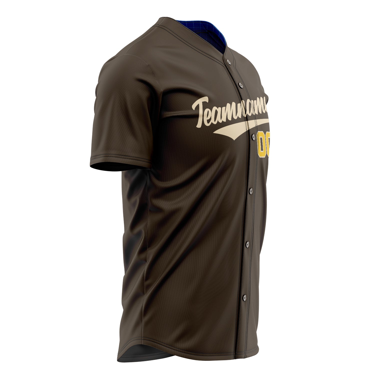 Benutzerdefiniertes Professionelles Braun Creme Baseballtrikot