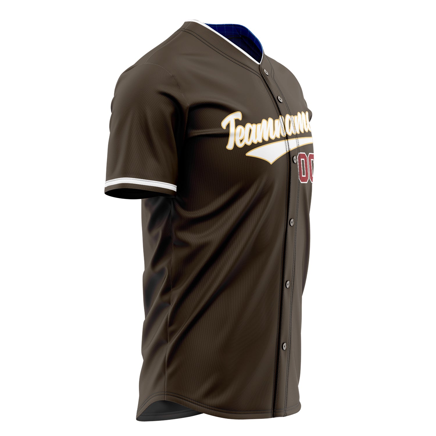 Benutzerdefiniertes Professionelles Braun Weiß Baseballtrikot