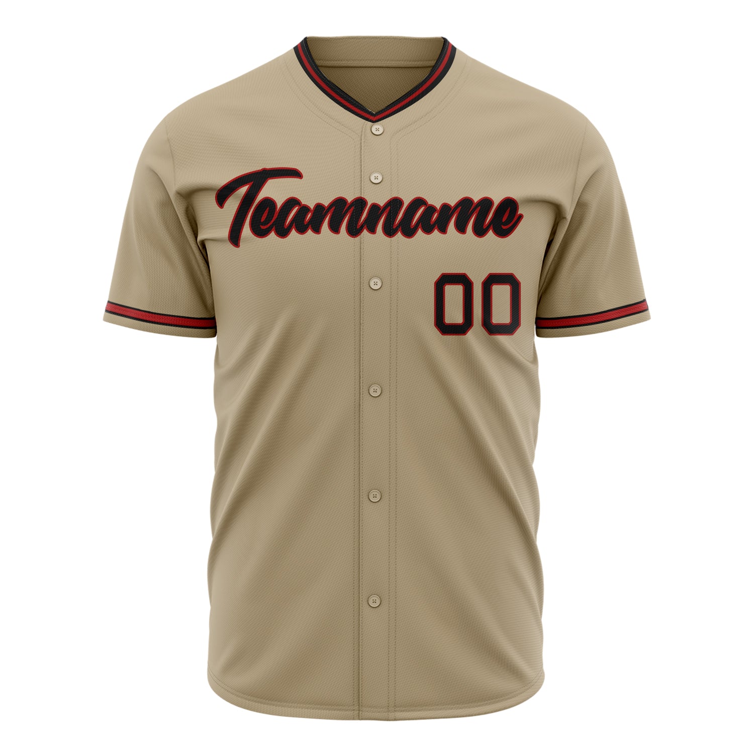 Custom Professional Sand Black Baseball Jersey