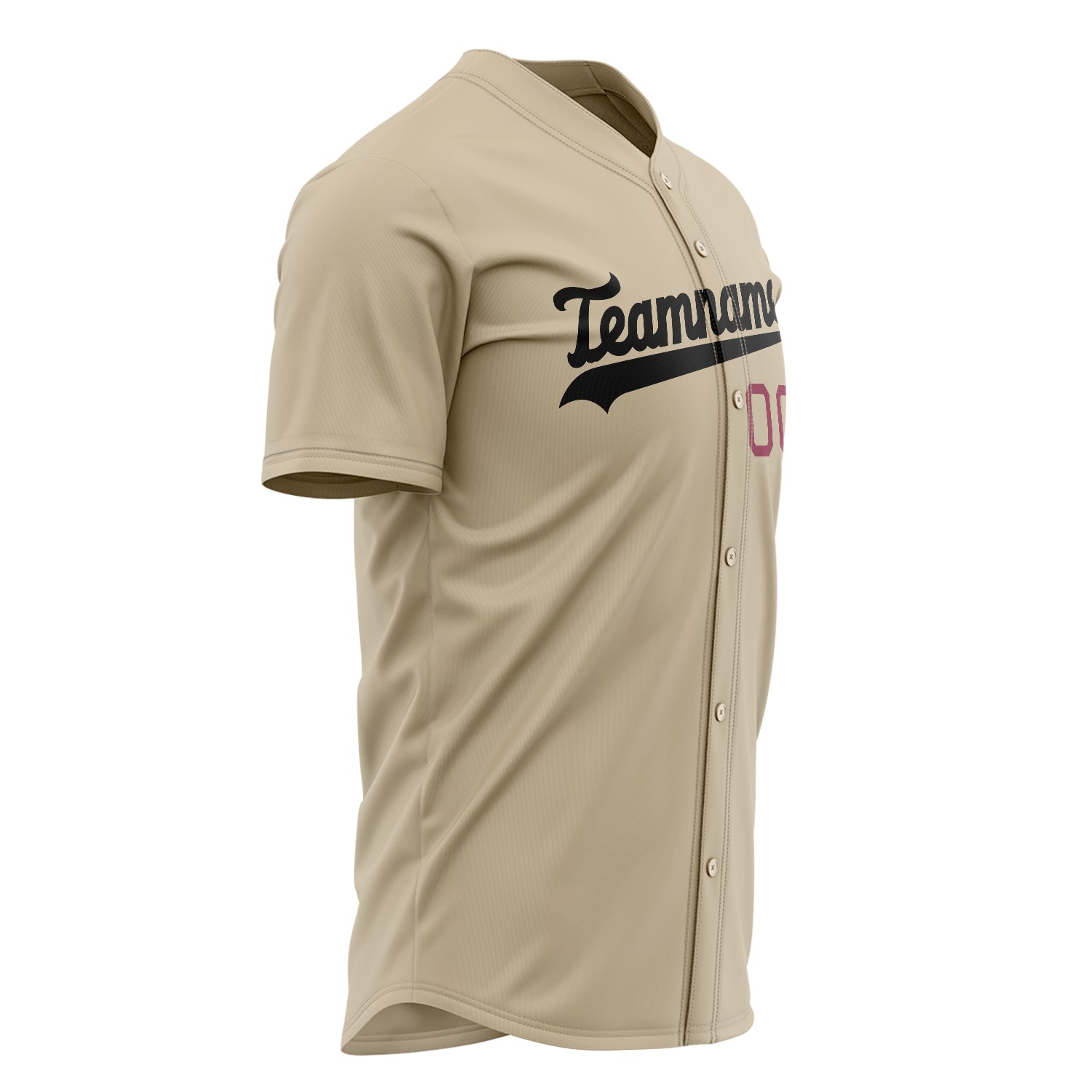 Benutzerdefiniertes Professionelles Sand Schwarz Baseballtrikot