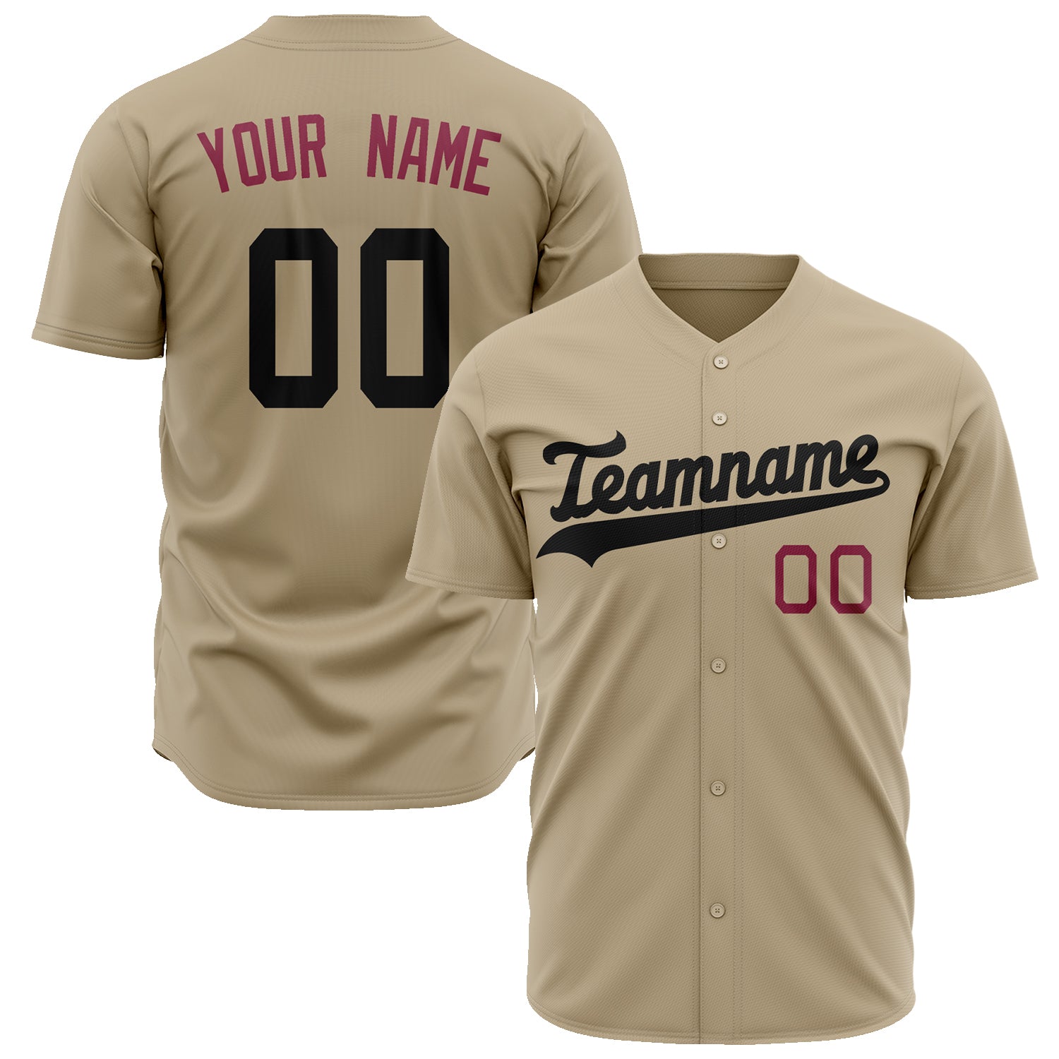 Benutzerdefiniertes Professionelles Sand Schwarz Baseballtrikot BB02240604LJ403