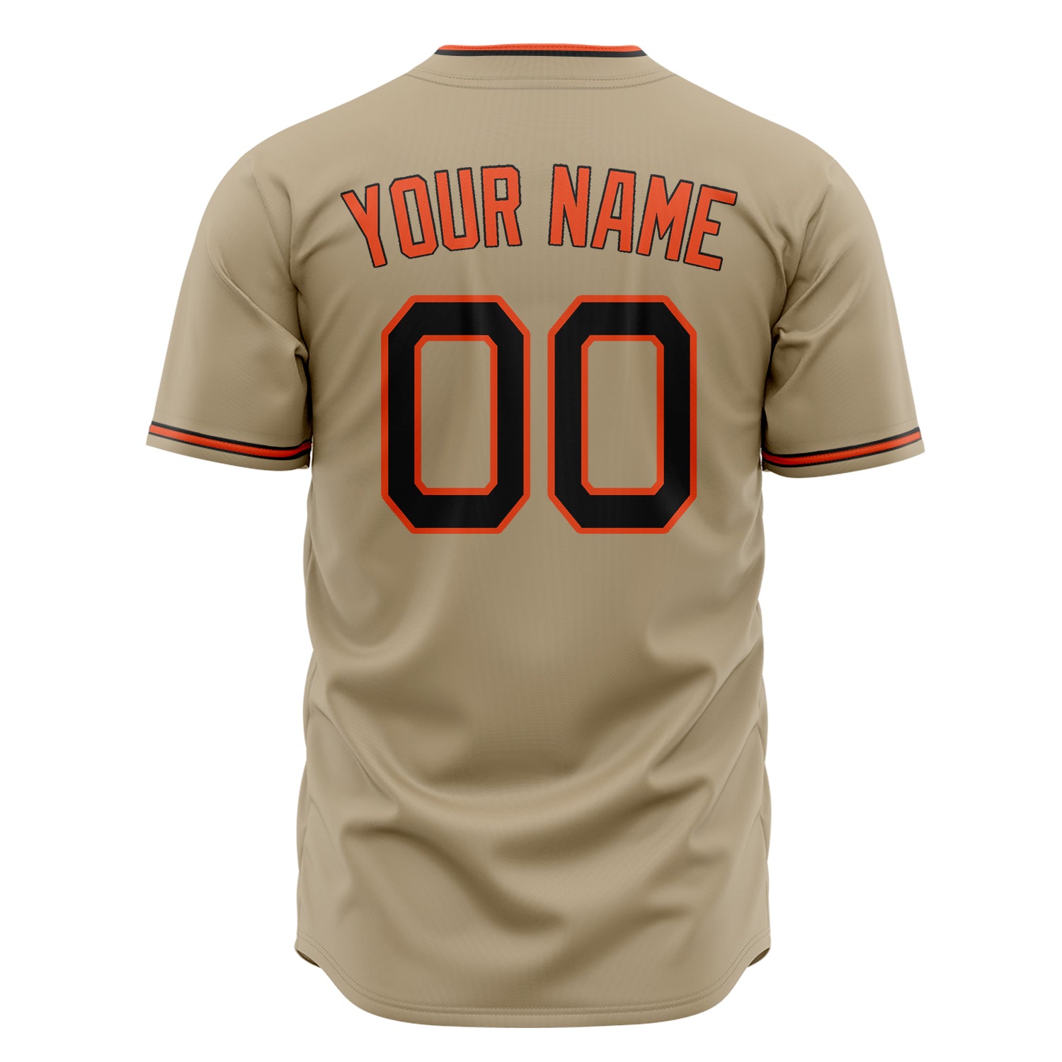 Benutzerdefiniertes Professionelles Sand Schwarz Baseballtrikot