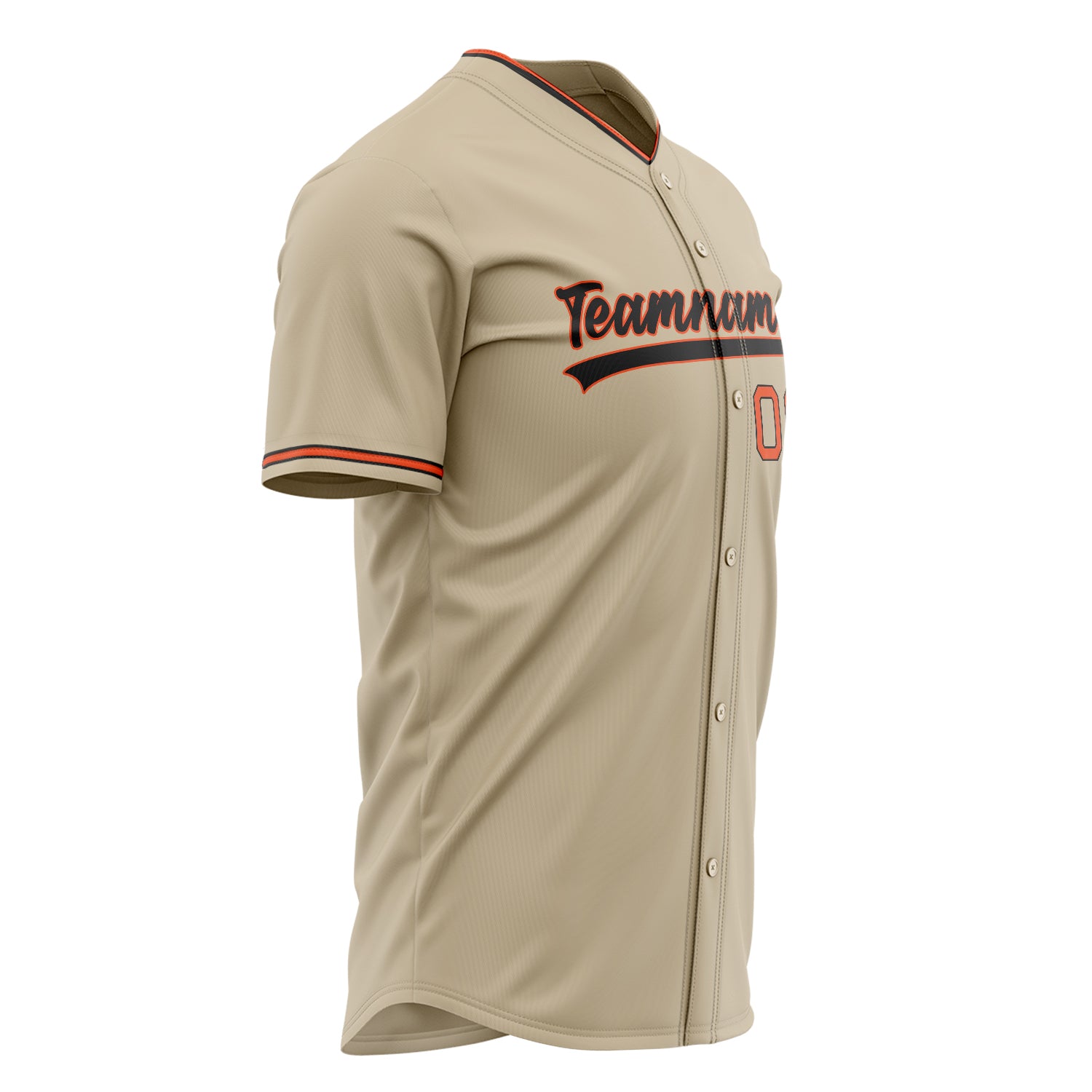 Benutzerdefiniertes Professionelles Sand Schwarz Baseballtrikot