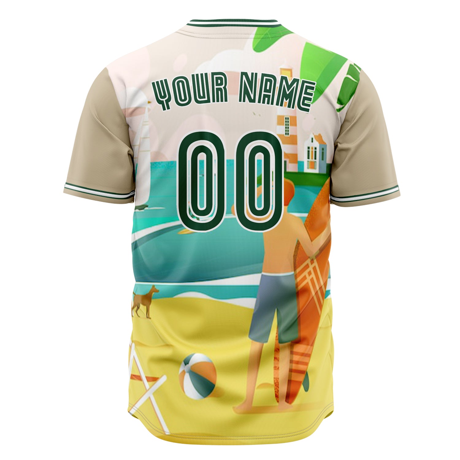 Benutzerdefiniertes Professionelles Sand Kelly Grün Baseballtrikot