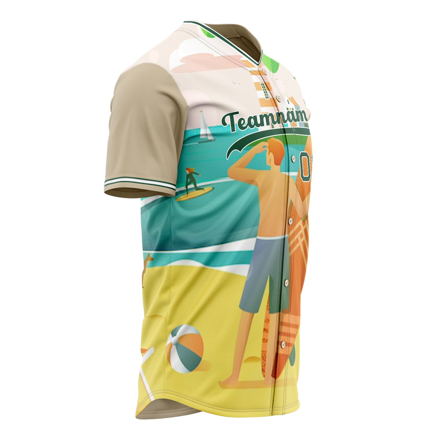 Benutzerdefiniertes Professionelles Sand Kelly Grün Baseballtrikot