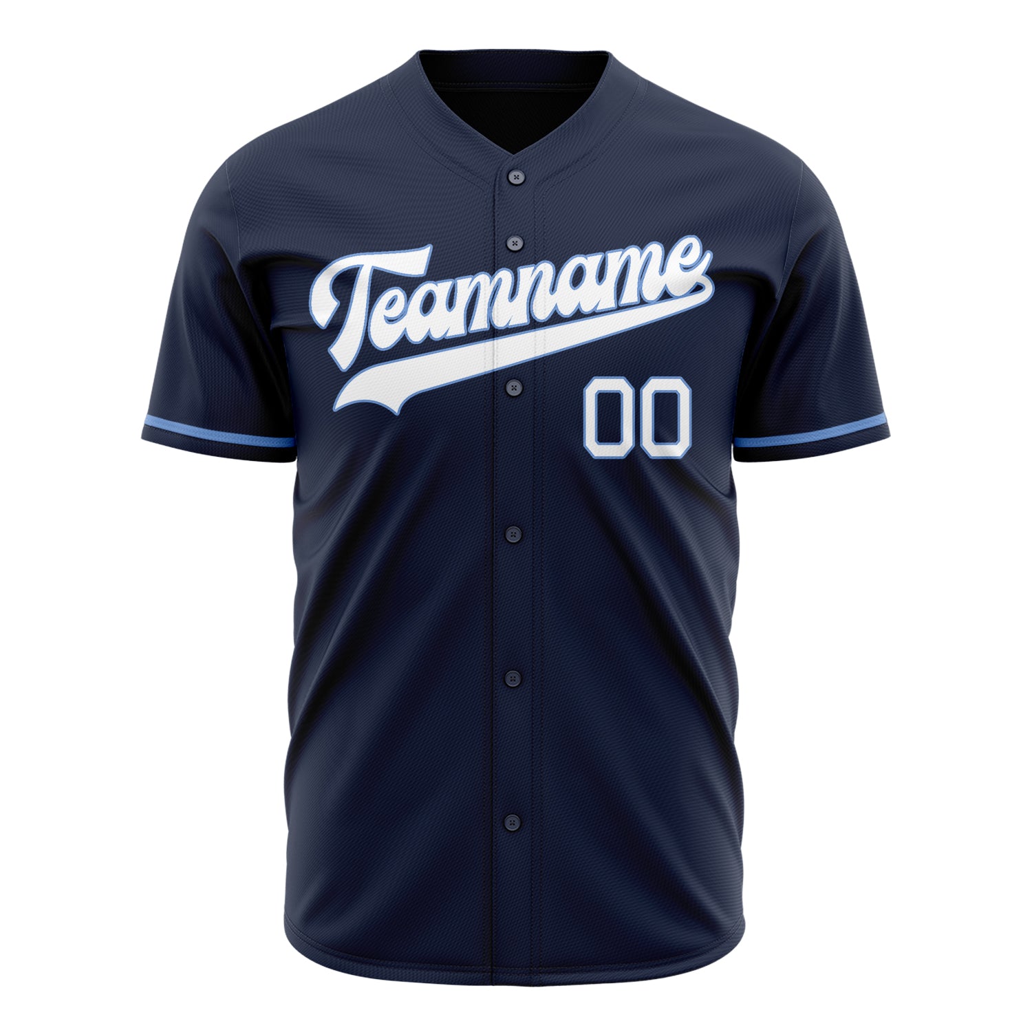 Benutzerdefiniertes Professionelles Marineblau Weiß Baseballtrikot