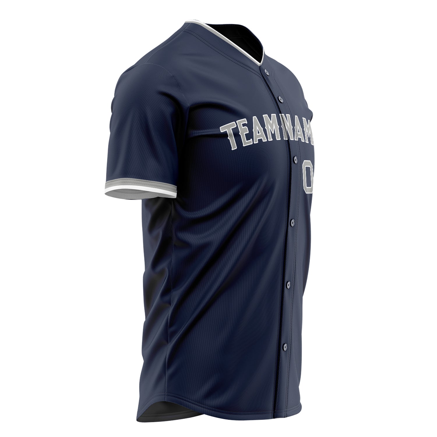 Benutzerdefiniertes Professionelles Marineblau Grau Baseballtrikot