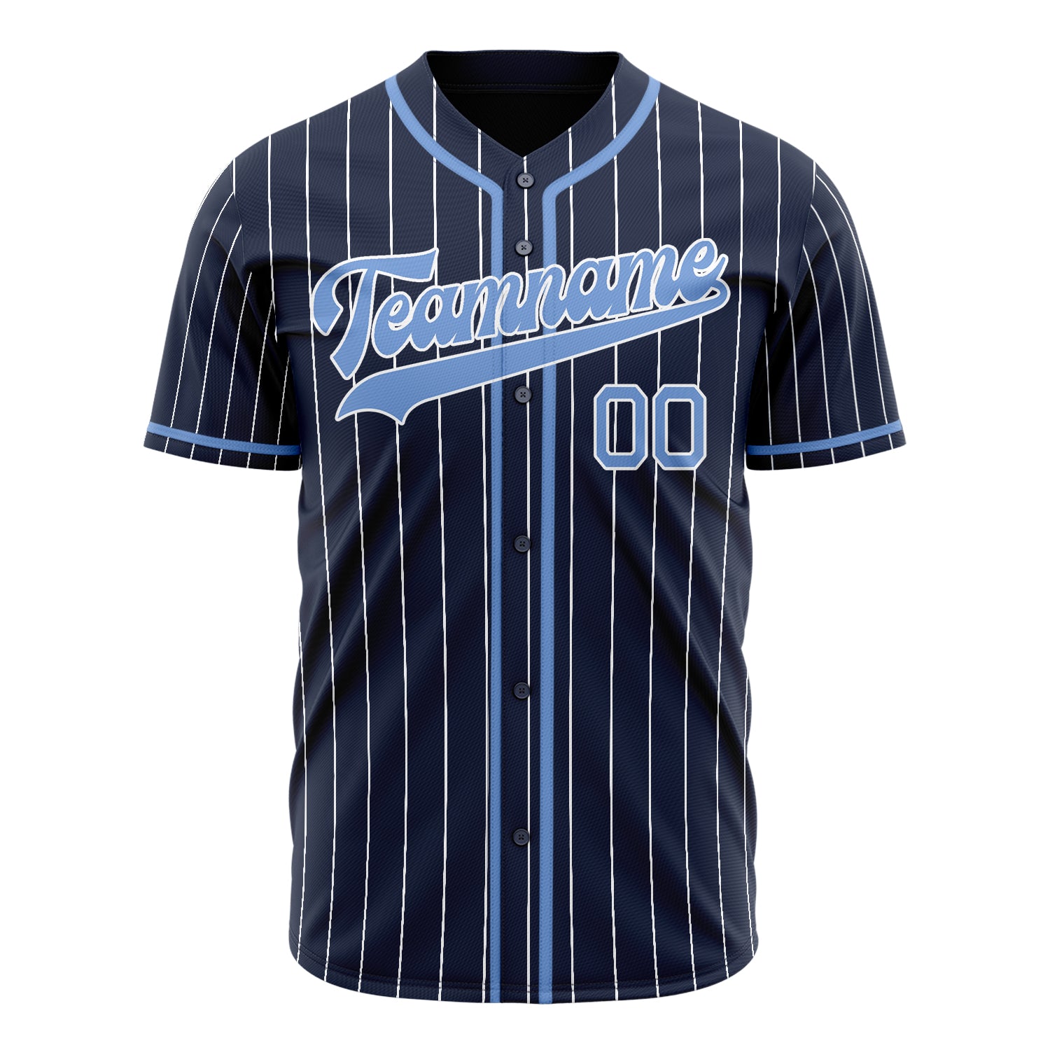 Benutzerdefiniertes Professionelles Marineblau Hellblau Baseballtrikot