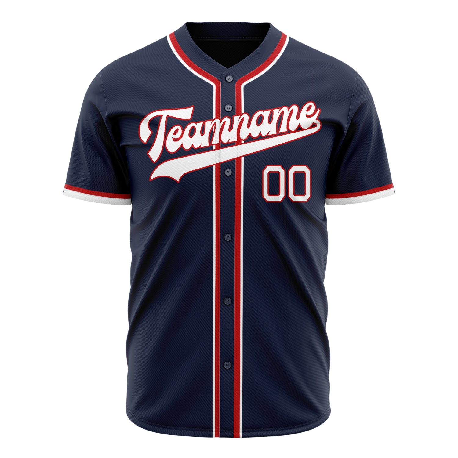 Benutzerdefiniertes Professionelles Marineblau Weiß Baseballtrikot