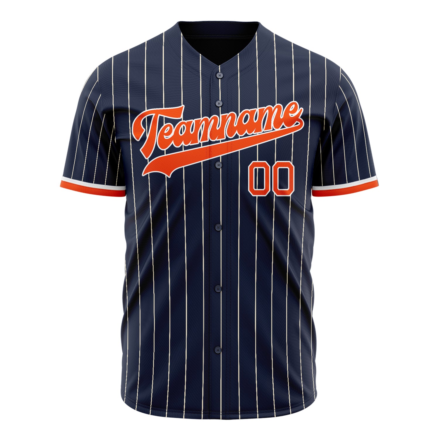 Benutzerdefiniertes Professionelles Marineblau Orange Baseballtrikot