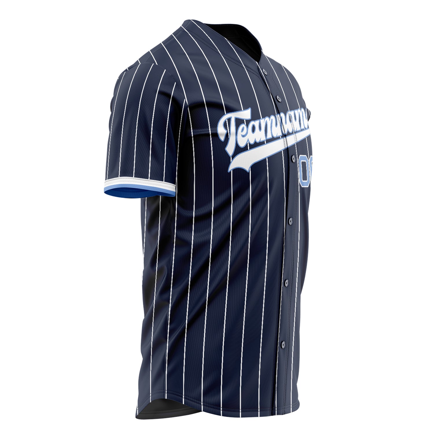 Benutzerdefiniertes Professionelles Marineblau Weiß Baseballtrikot