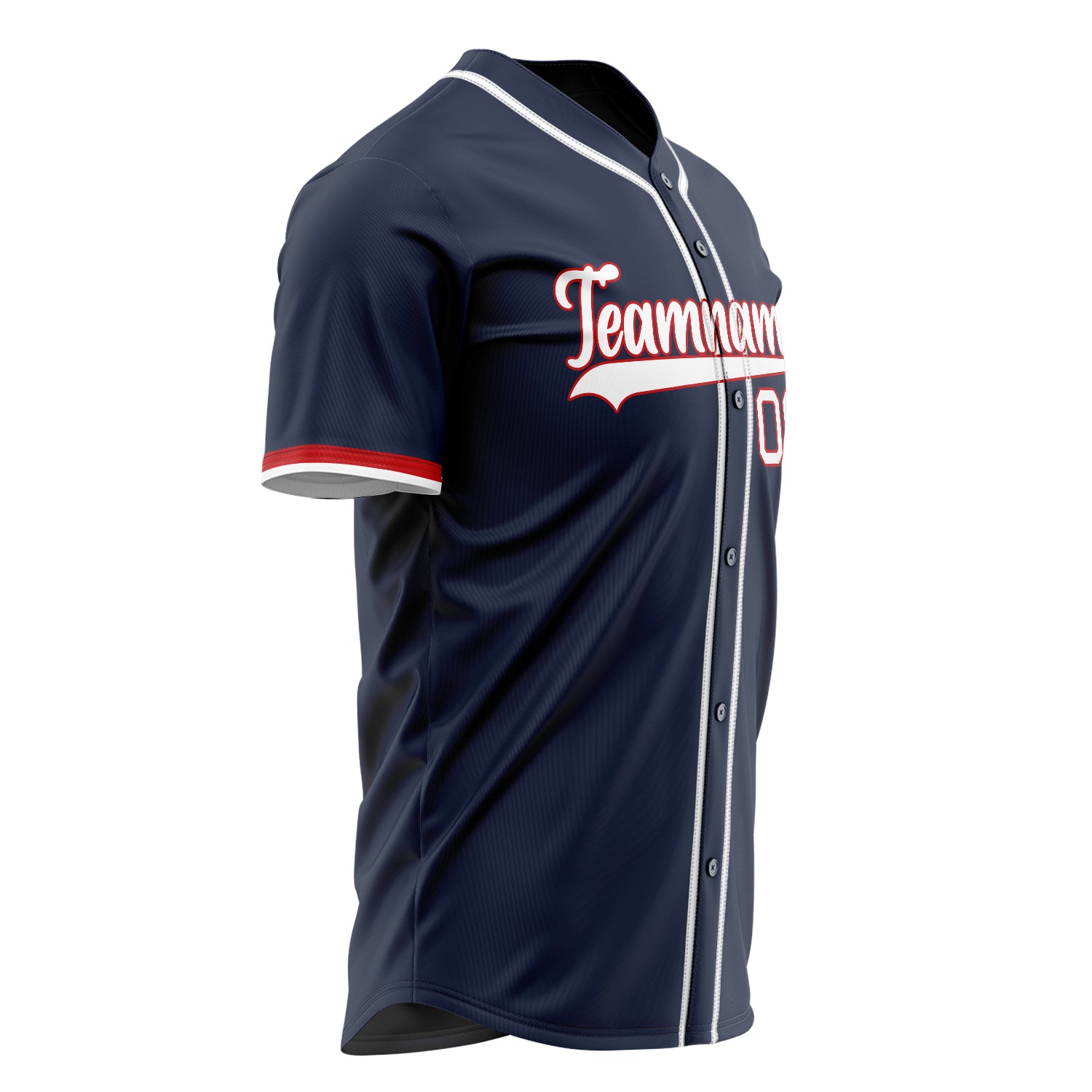 Benutzerdefiniertes Professionelles Marineblau Weiß Baseballtrikot