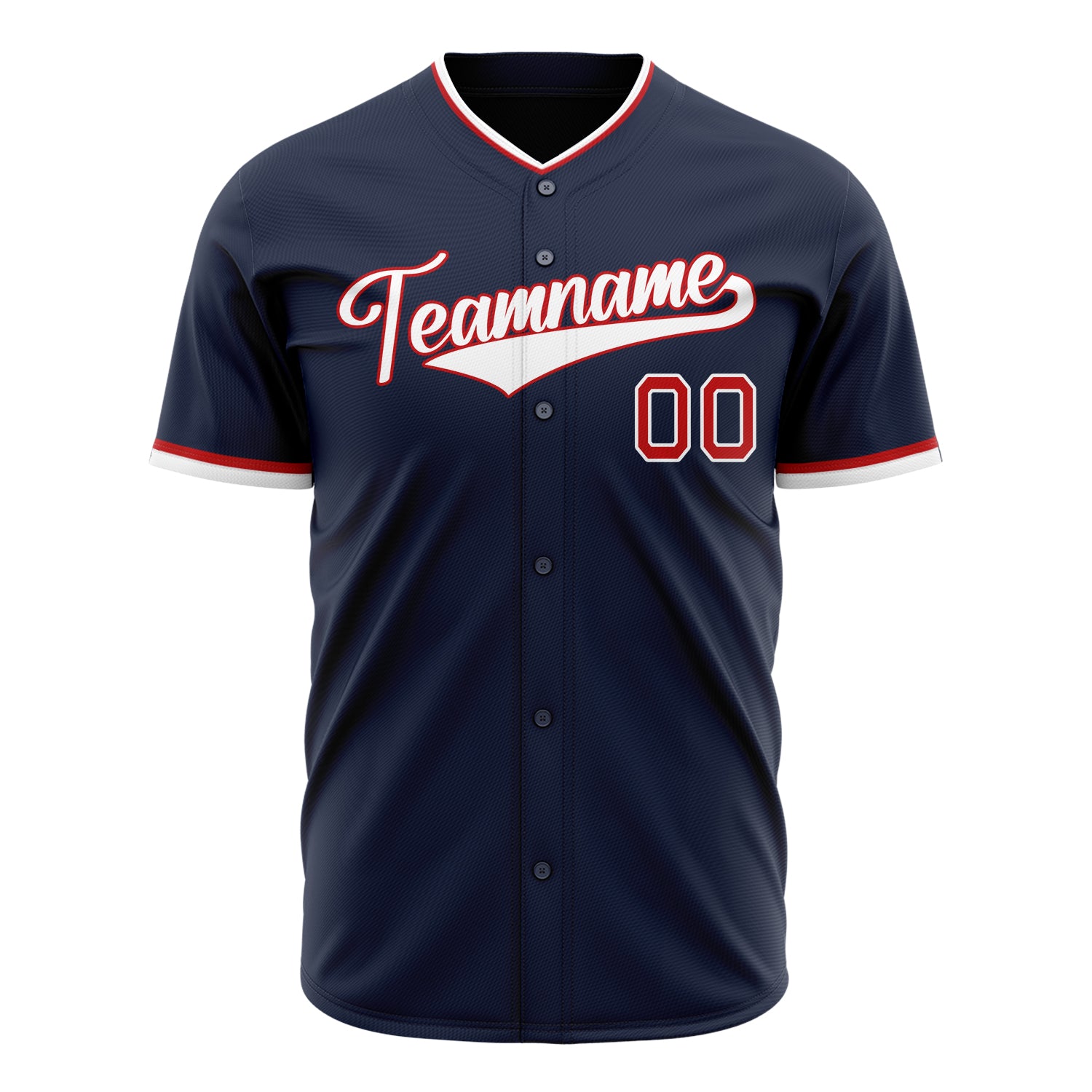 Custom Professional Navy Blue White Baseball Jersey