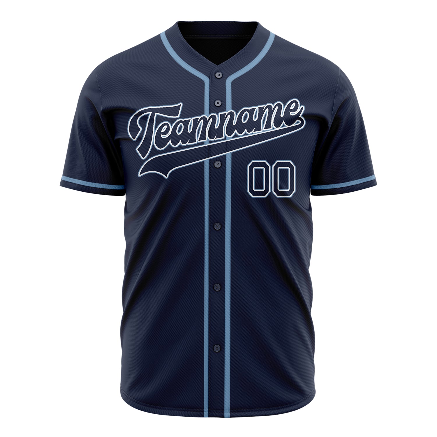 Custom Professional Navy Blue White Baseball Jersey