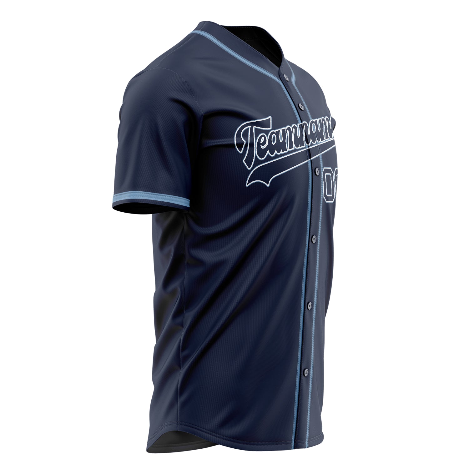 Benutzerdefiniertes Professionelles Marineblau Weiß Baseballtrikot