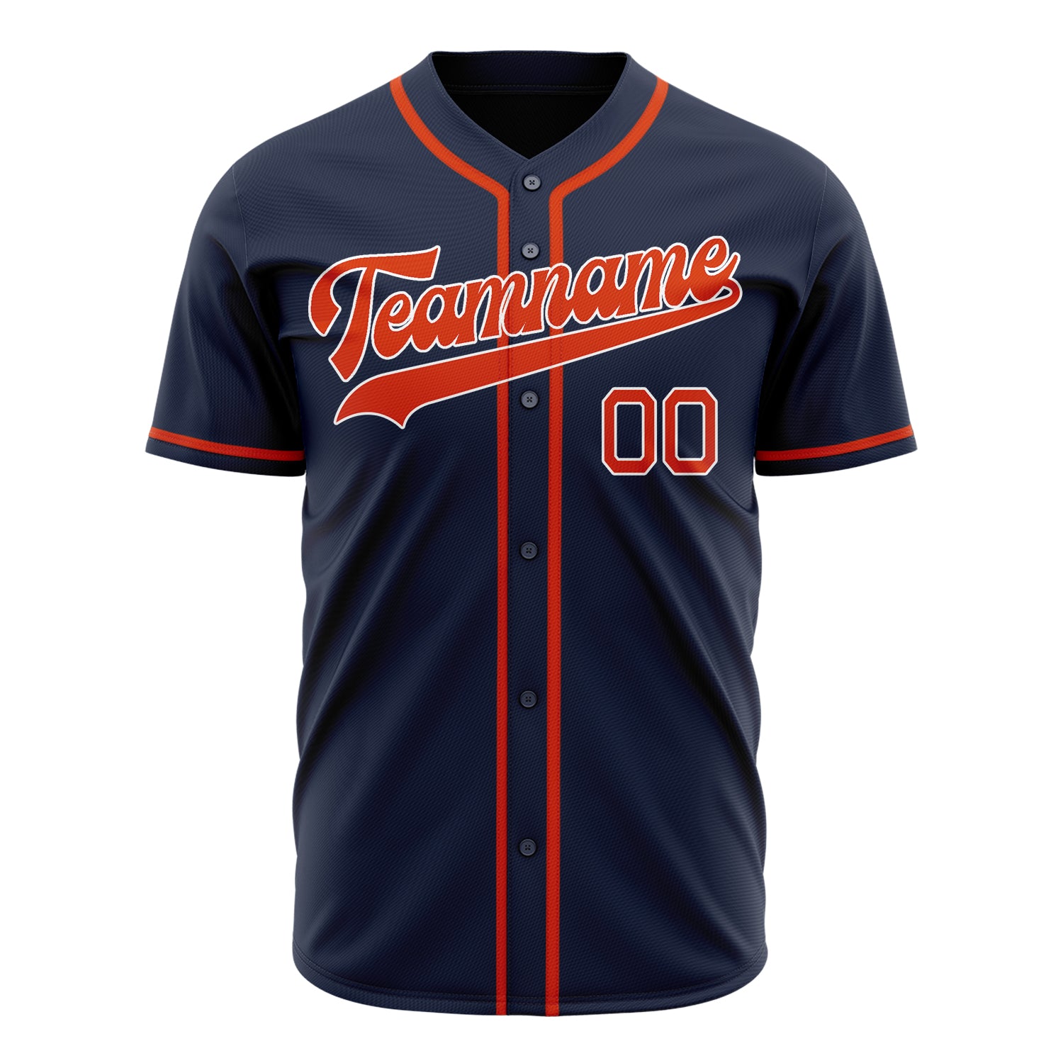 Custom Professional Navy Blue Red Baseball Jersey