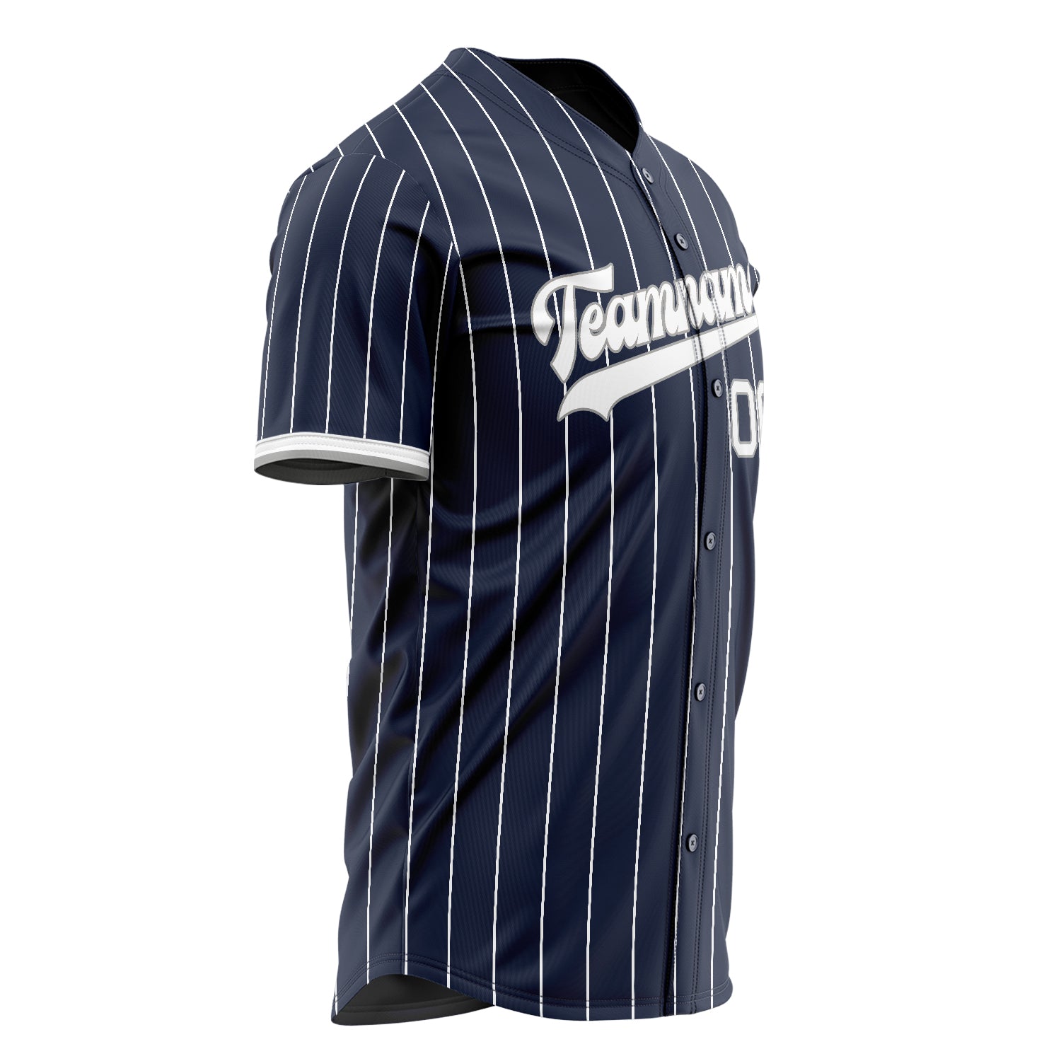 Benutzerdefiniertes Professionelles Marineblau Weiß Baseballtrikot