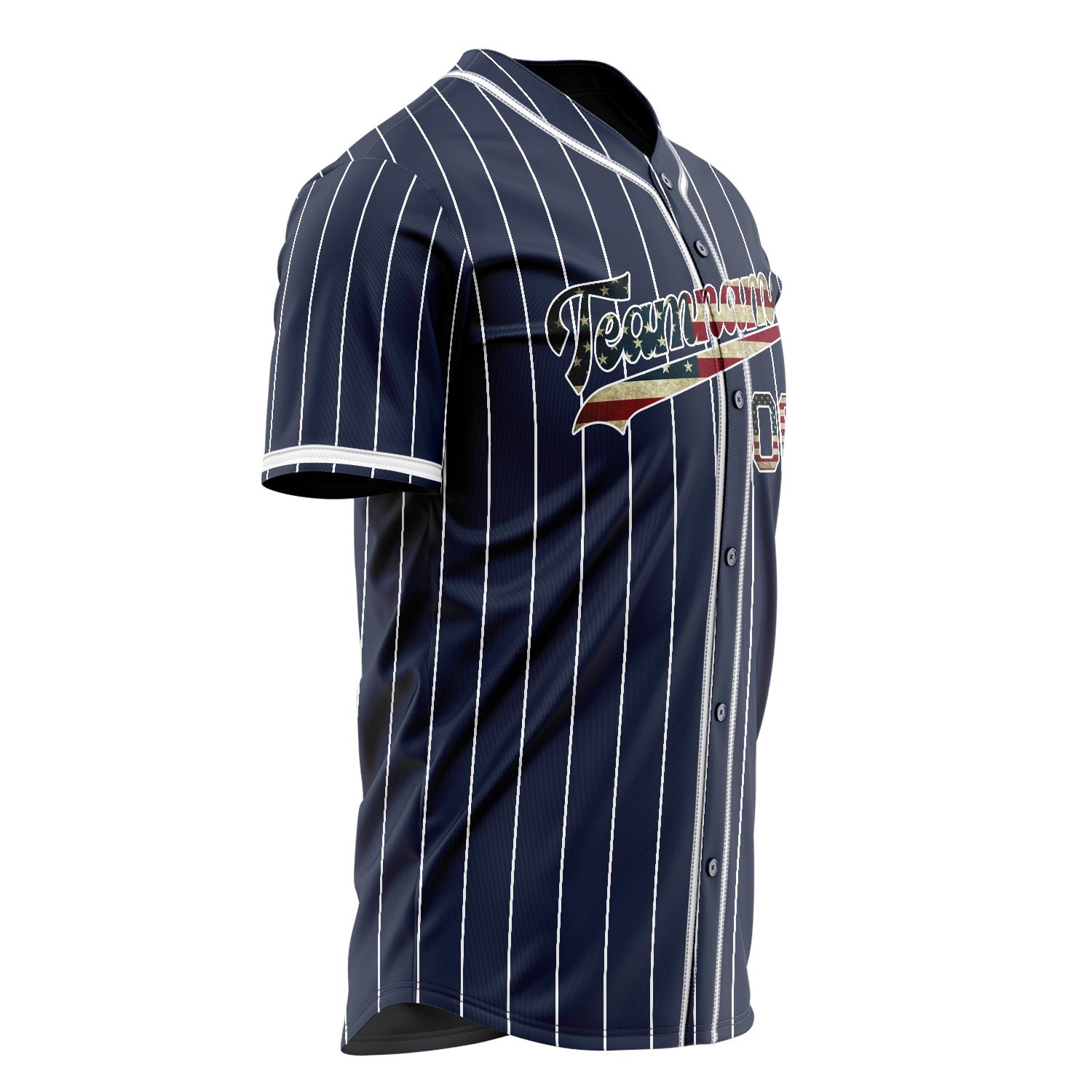 Benutzerdefiniertes Professionelles Marineblau Weiß Baseballtrikot