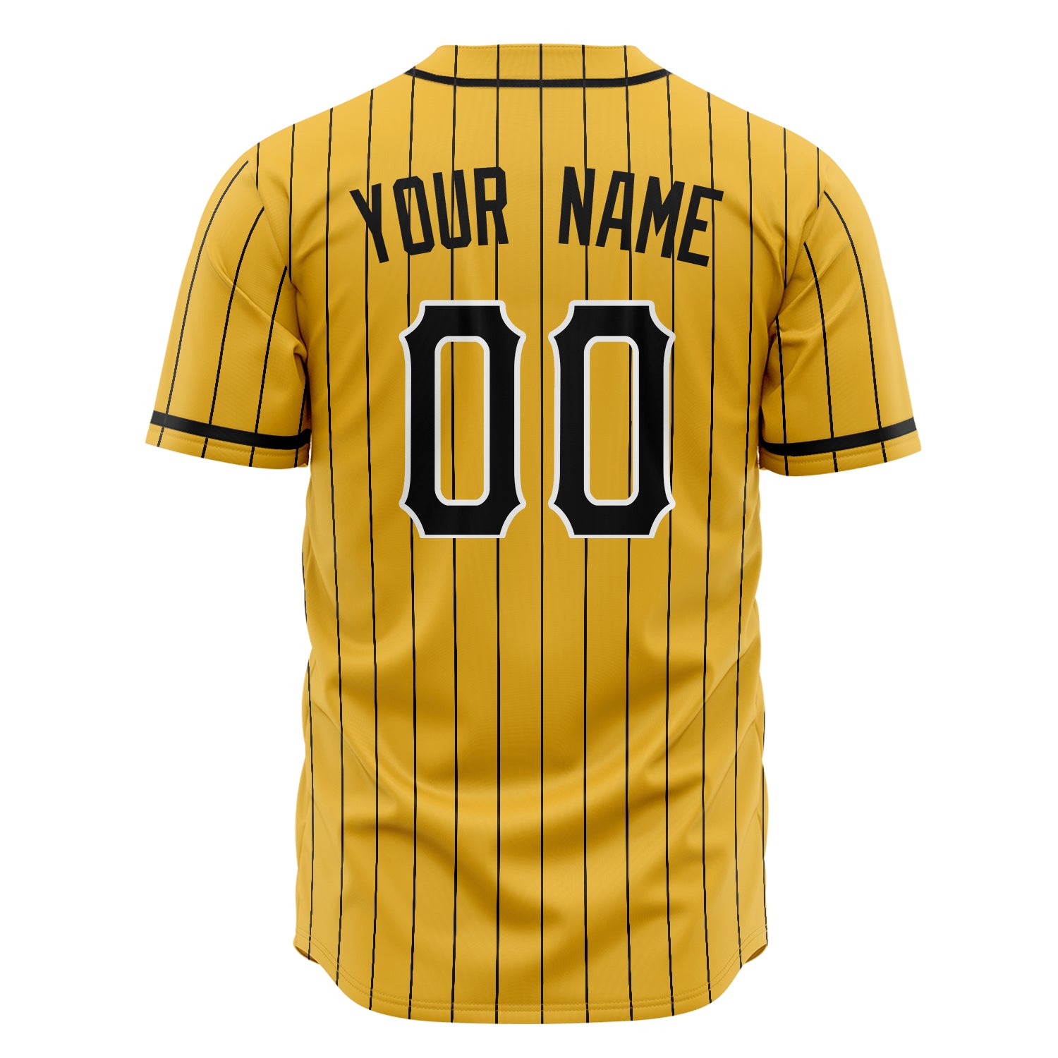 Custom Professional Yellow Black Baseball Jersey