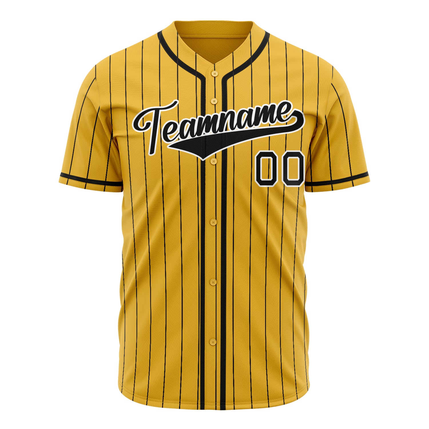 Custom Professional Yellow Black Baseball Jersey