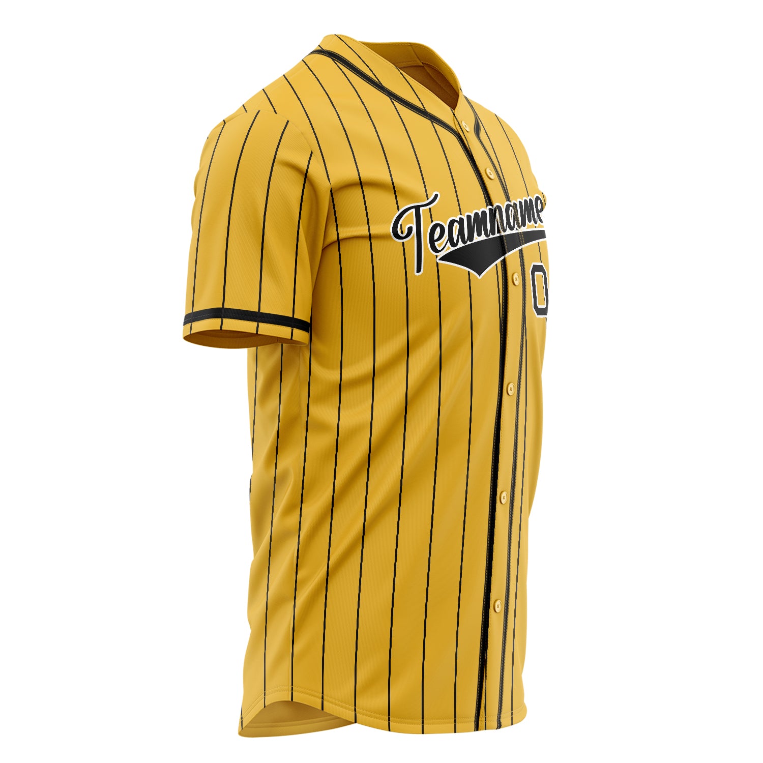 Custom Professional Yellow Black Baseball Jersey