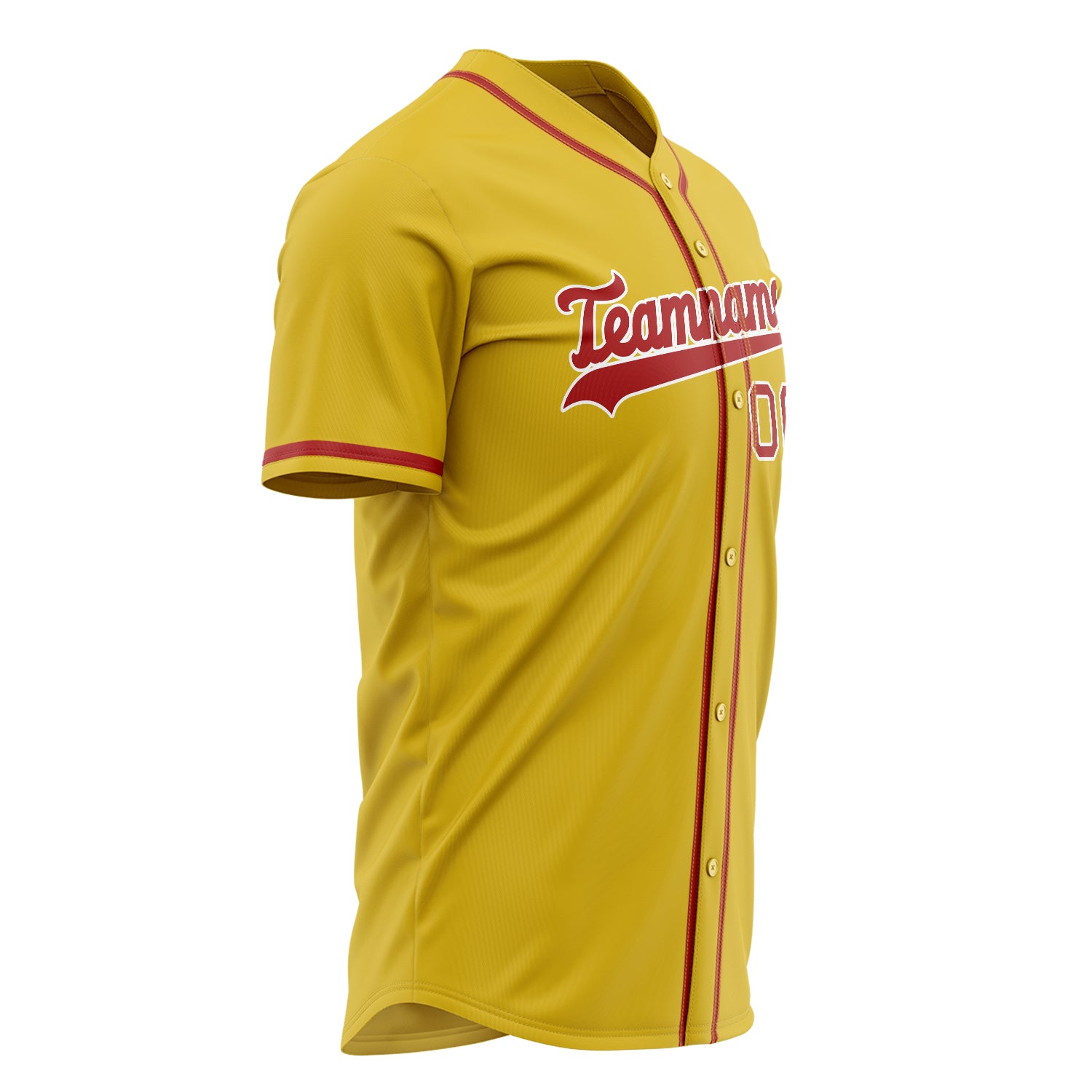 Custom Professional Yellow Red Baseball Jersey