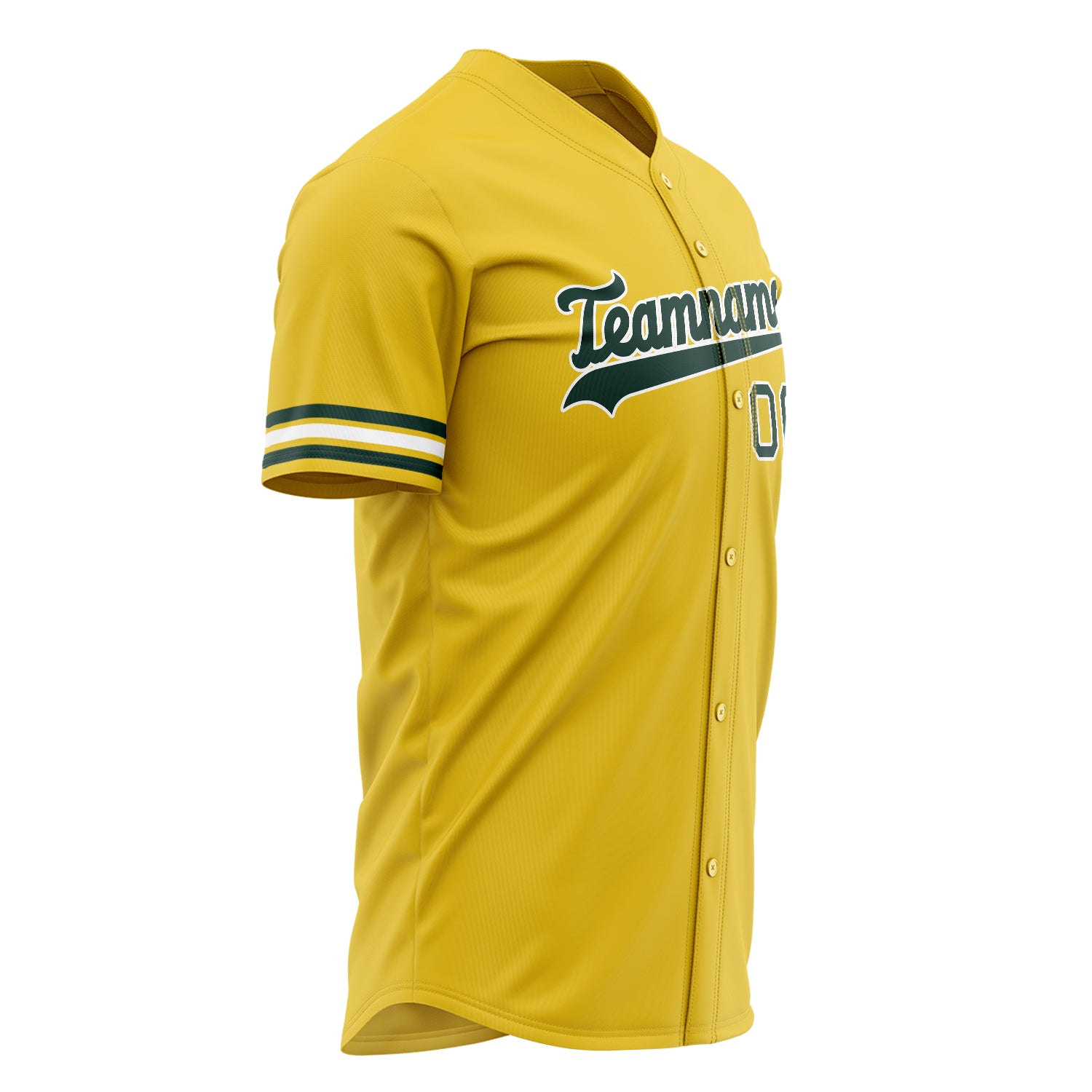 Benutzerdefiniertes Professionelles Gelb Grün Baseballtrikot