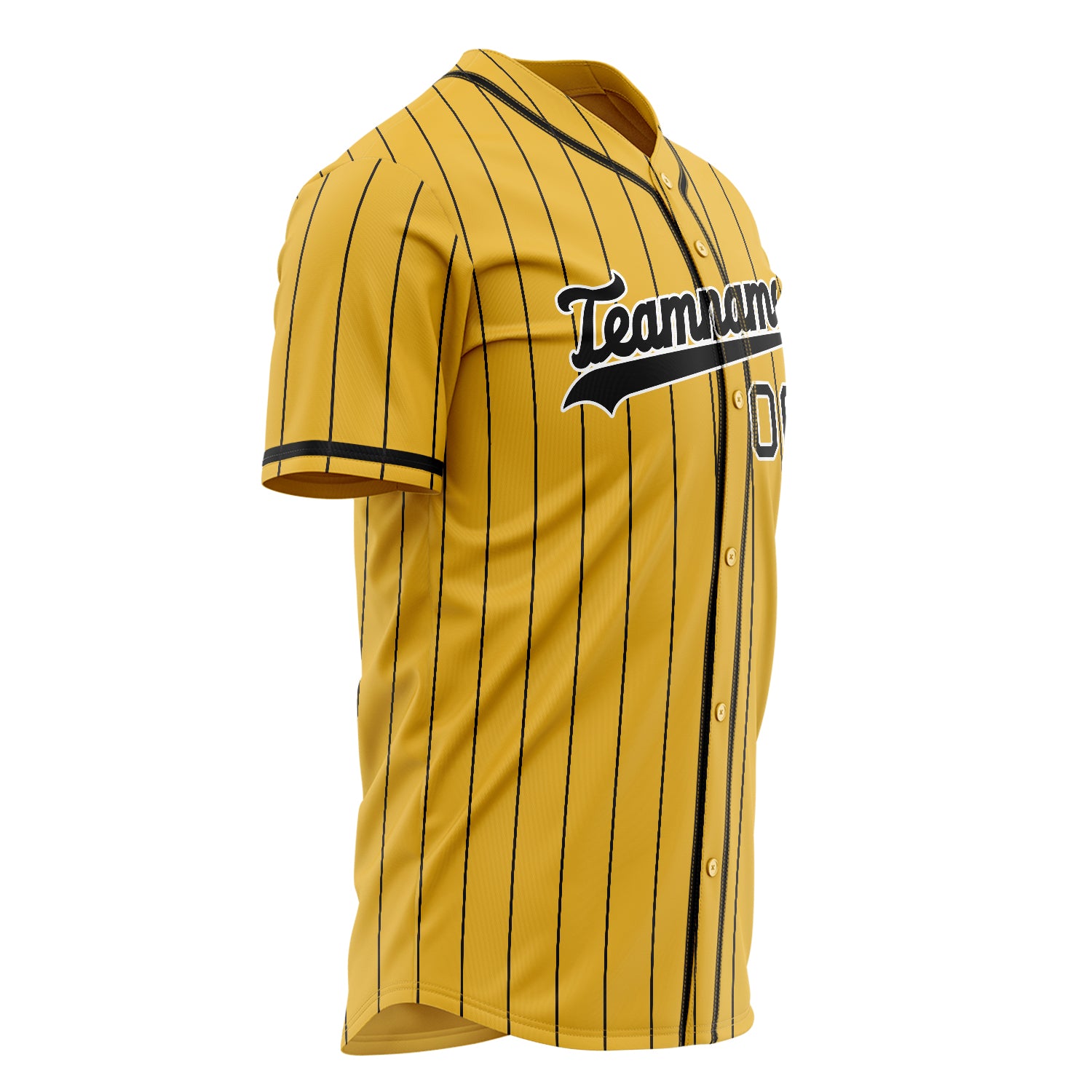 Benutzerdefiniertes Professionelles Gelb Schwarz Baseballtrikot