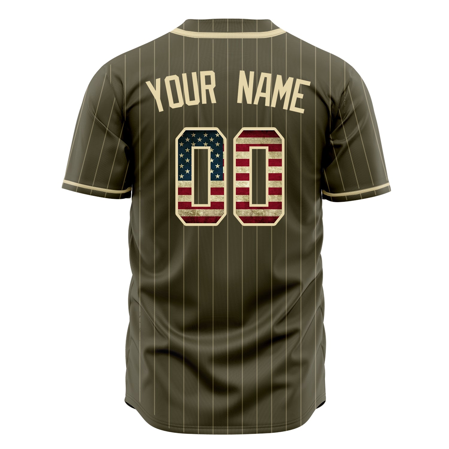 Custom Professional Olive Cream Baseball Jersey