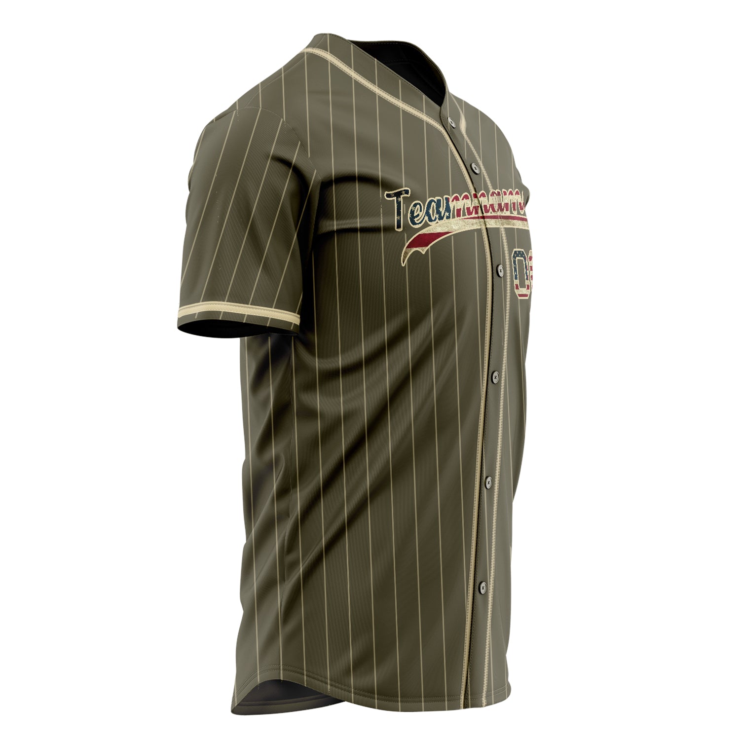 Custom Professional Olive Cream Baseball Jersey