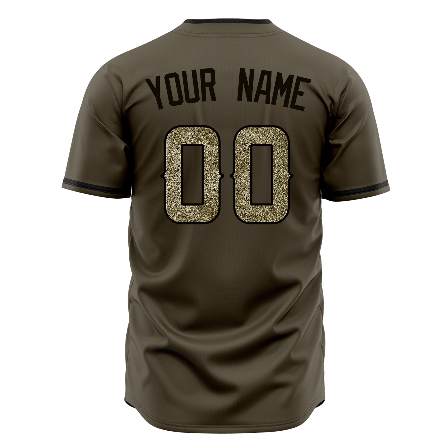 Custom Professional Olive Camo Baseball Jersey