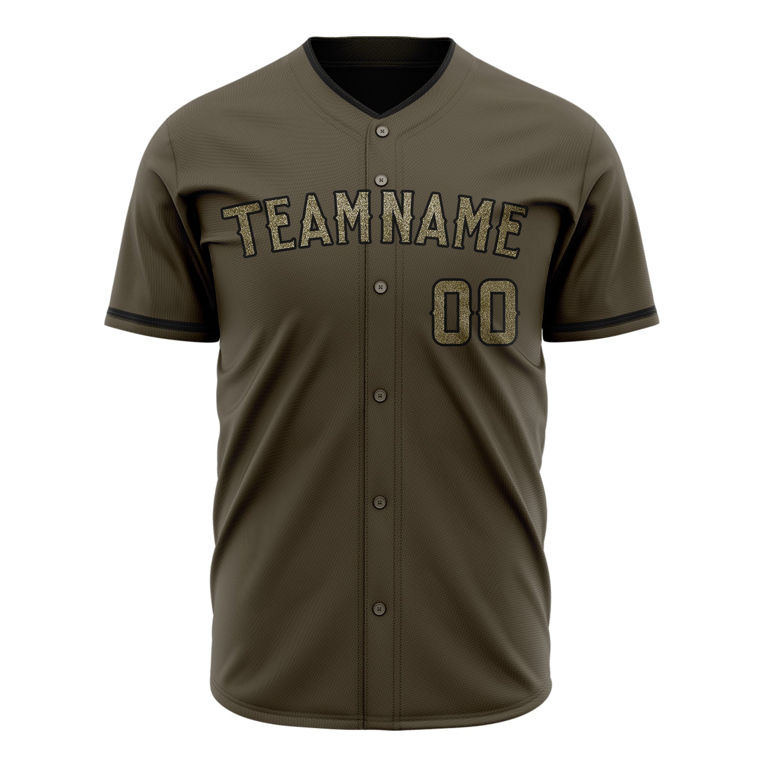 Custom Professional Olive Camo Baseball Jersey