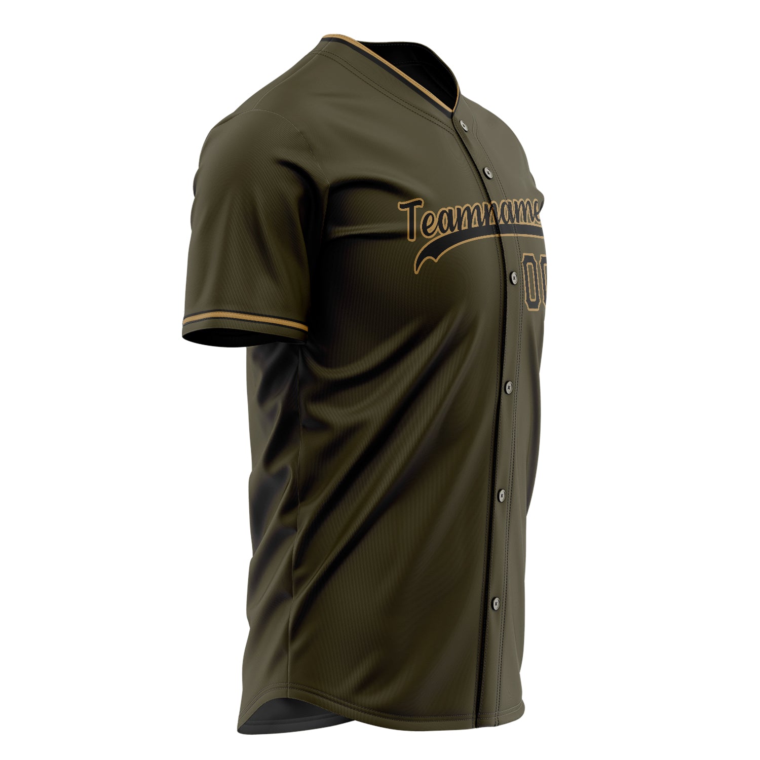 Custom Professional Olive Black Baseball Jersey
