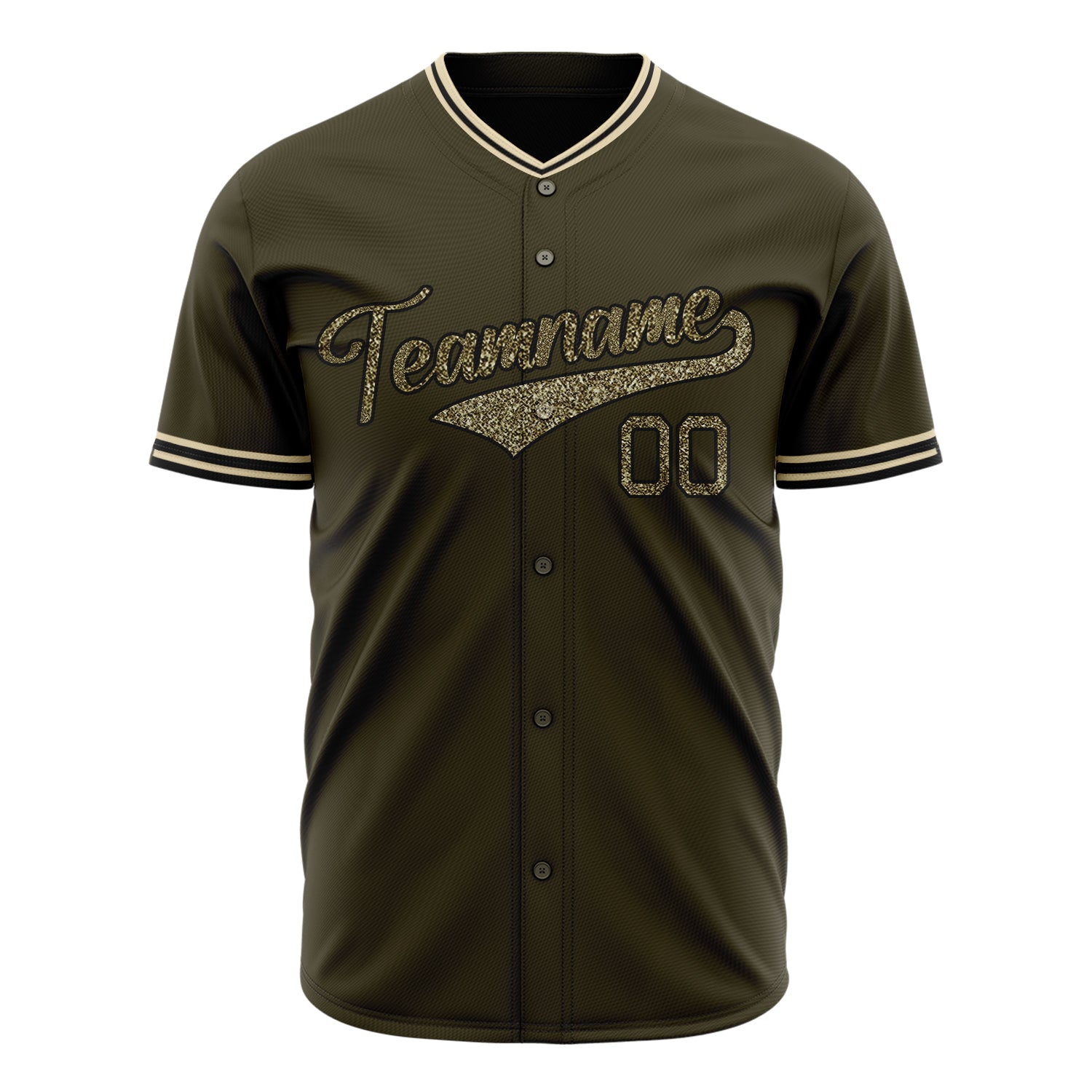 Custom Professional Olive Camo Baseball Jersey