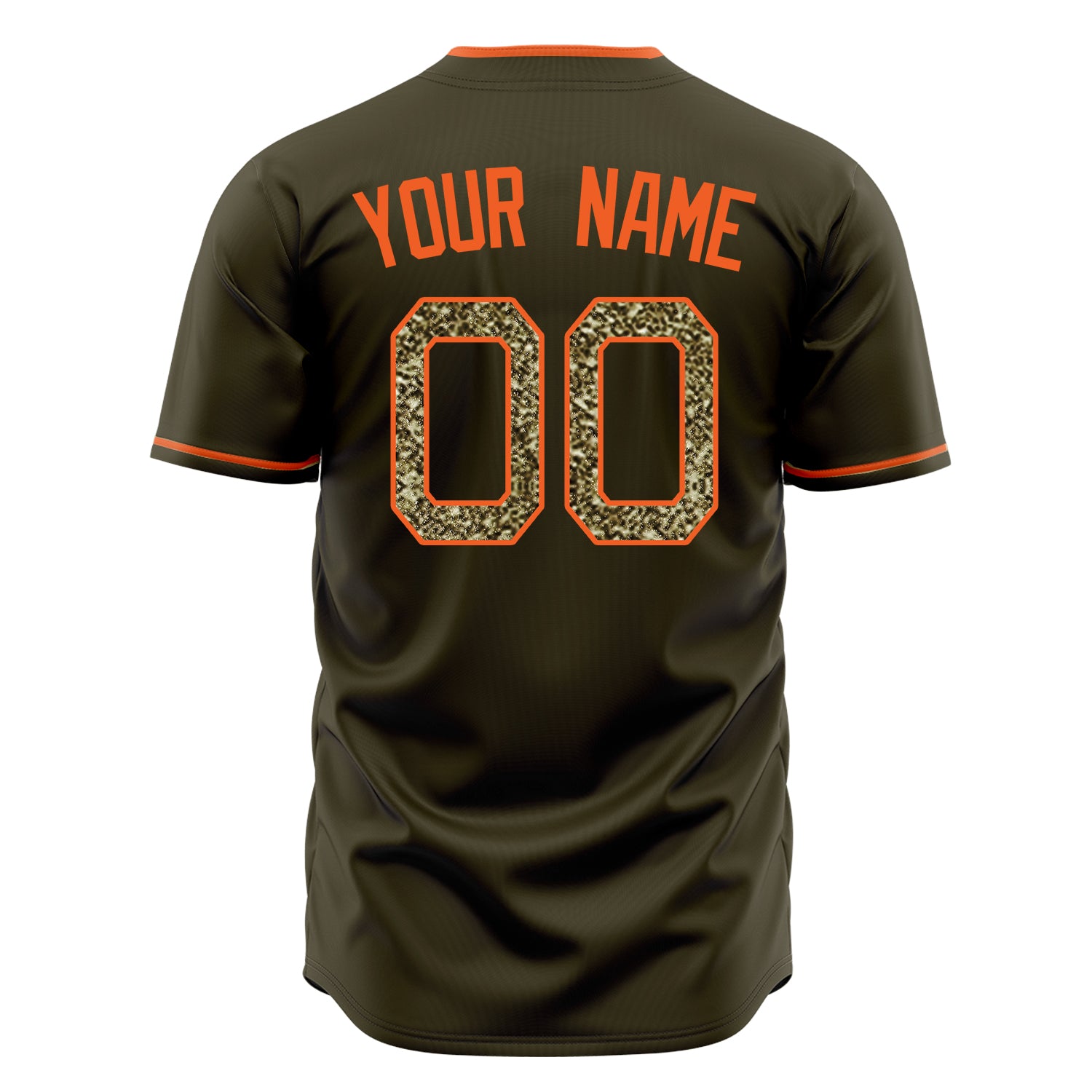 Custom Professional Olive Camo Baseball Jersey