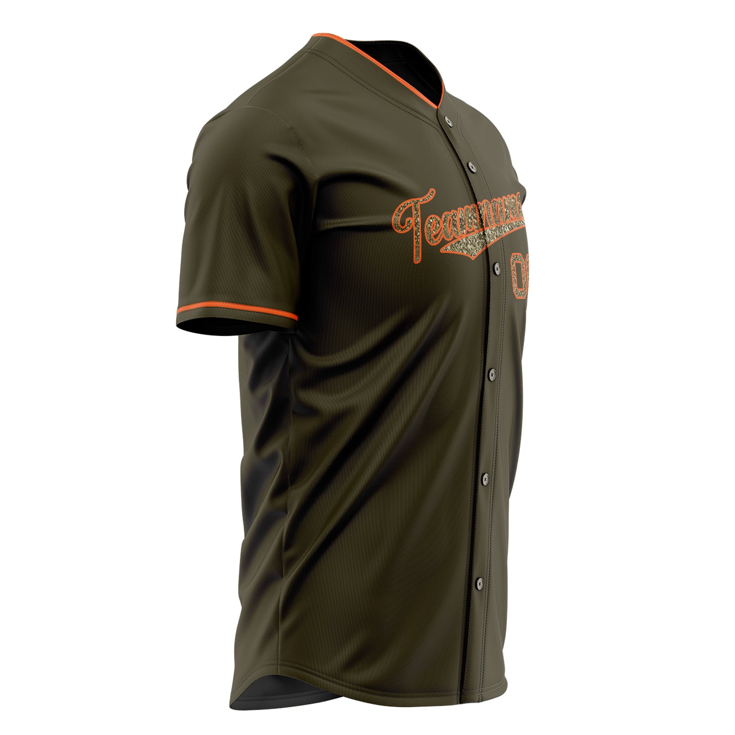Custom Professional Olive Camo Baseball Jersey