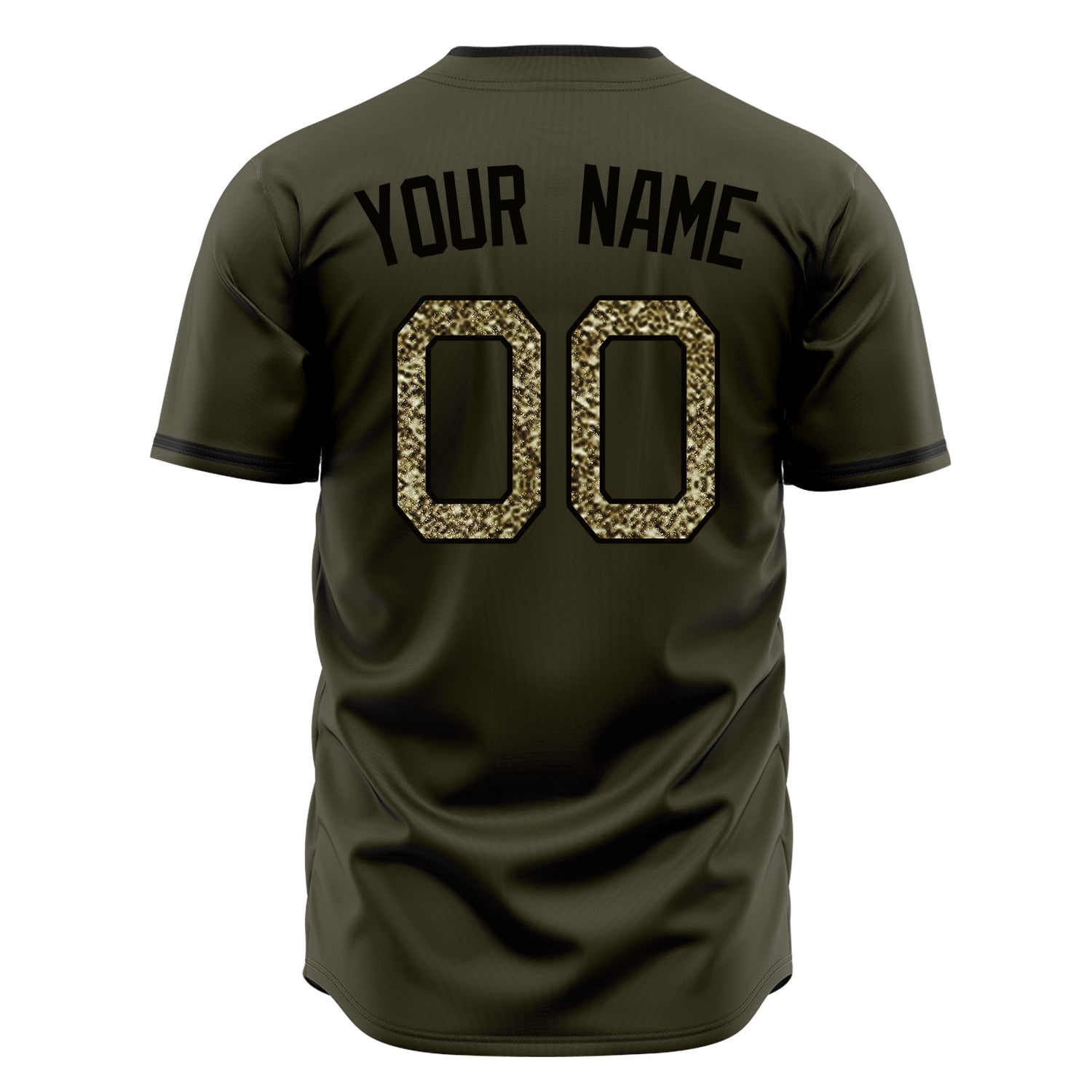 Custom Professional Olive Camo Baseball Jersey