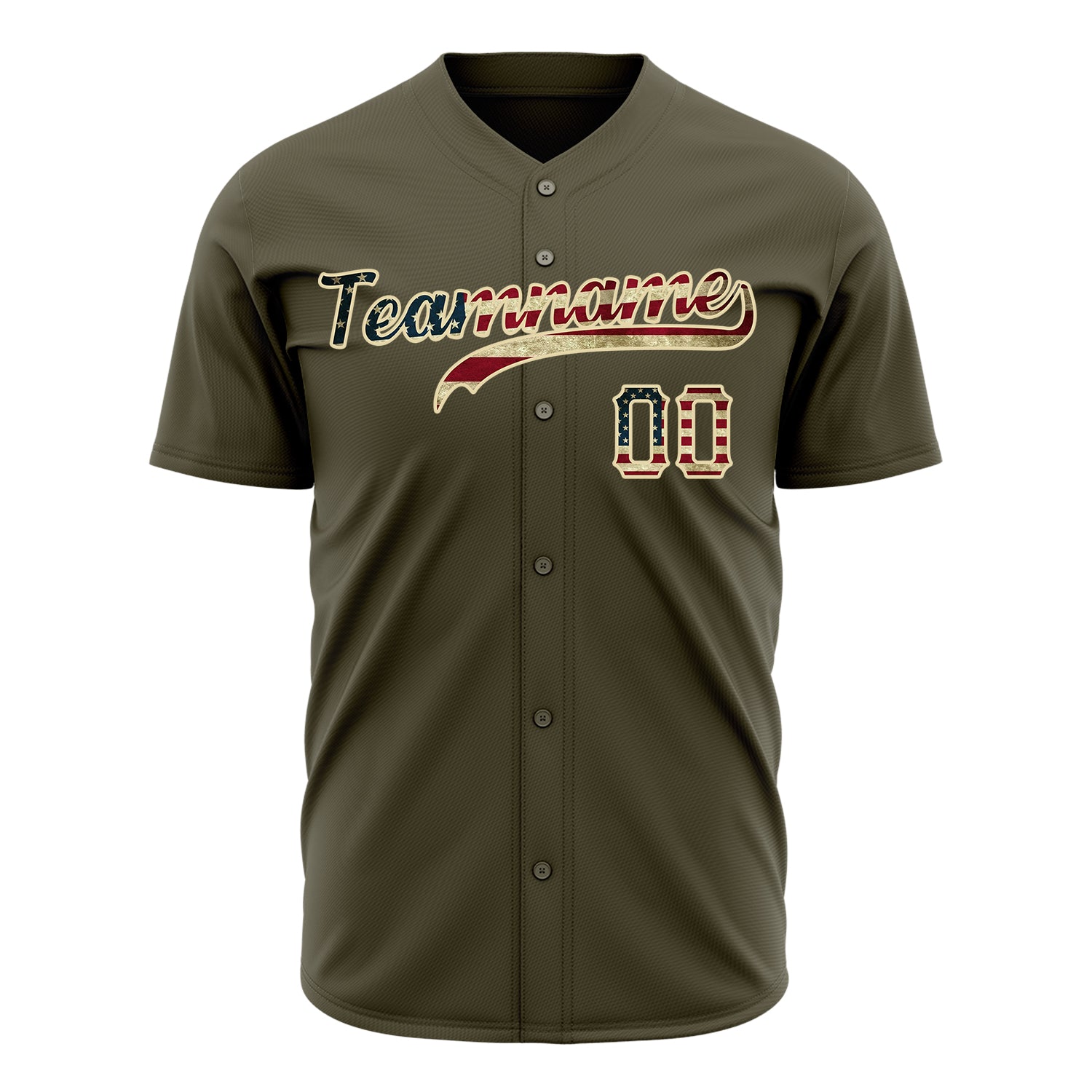 Custom Professional Olive Cream Baseball Jersey