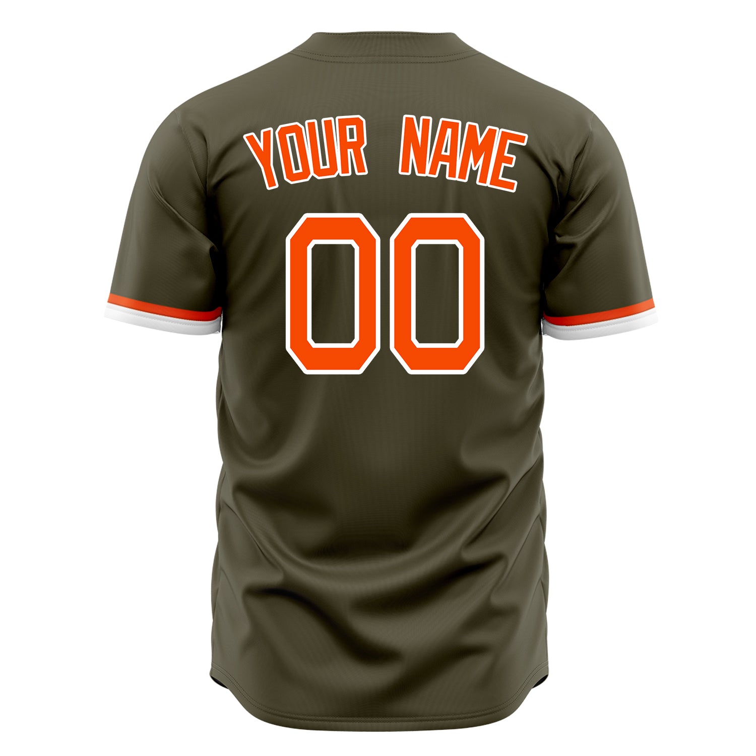 Custom Professional Olive Orange Baseball Jersey