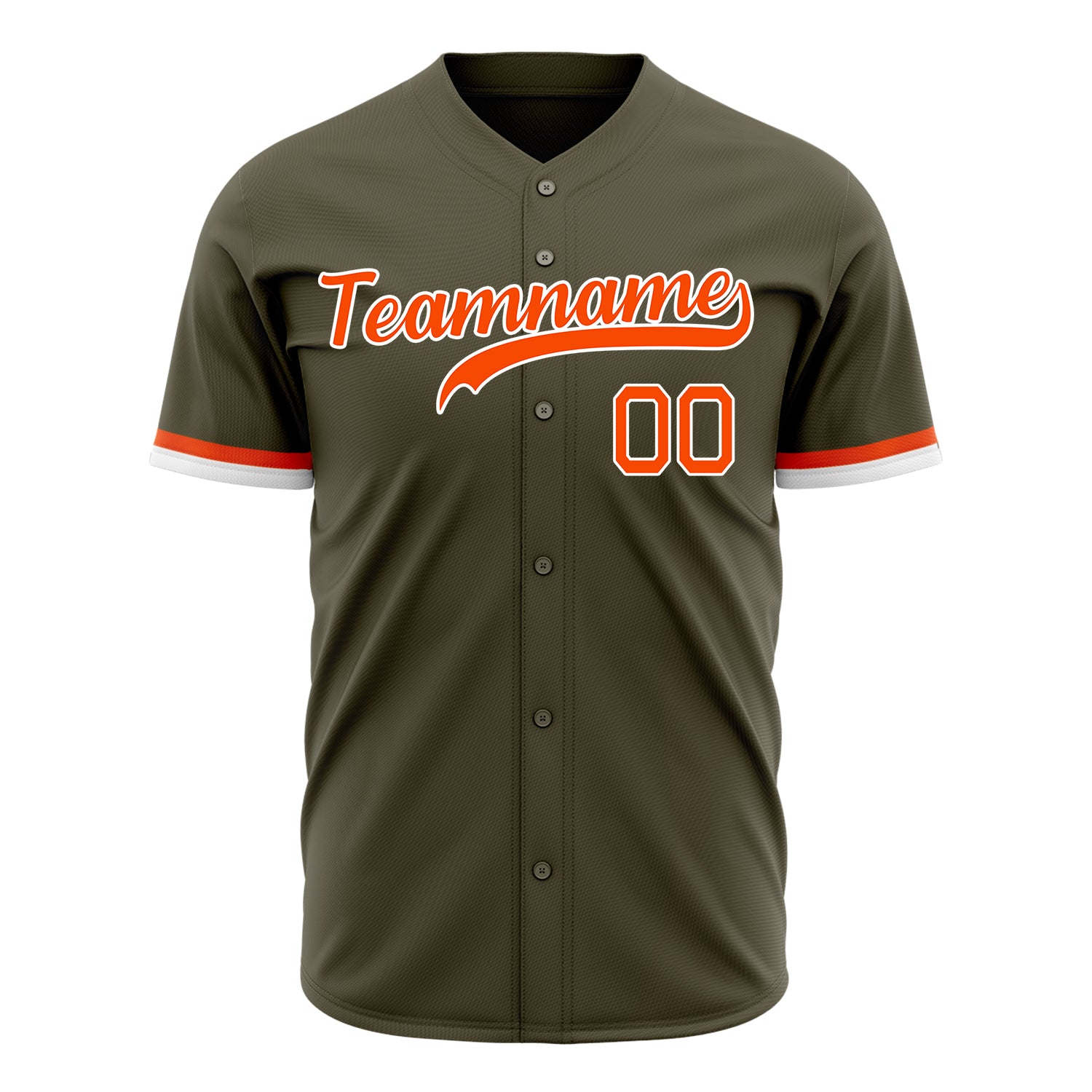 Custom Professional Olive Orange Baseball Jersey