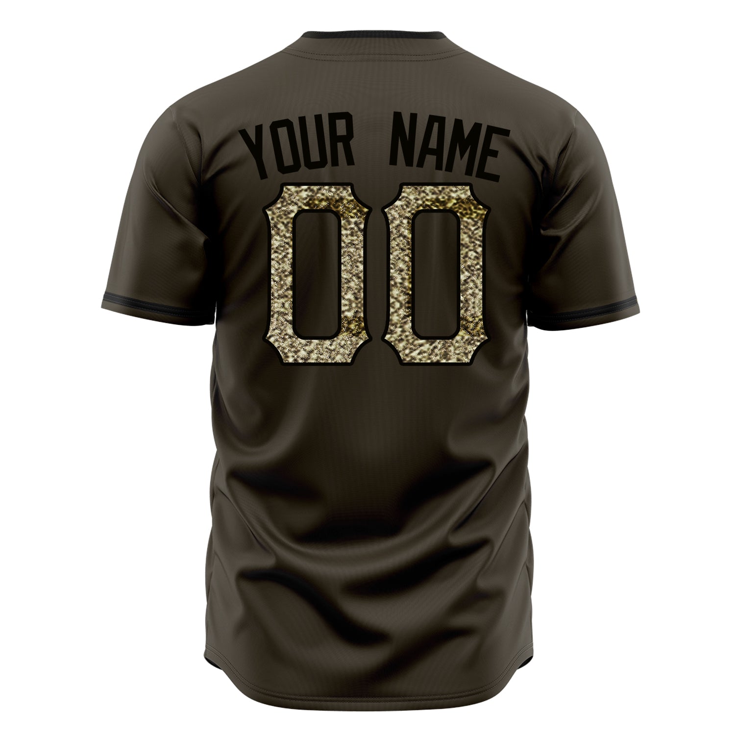 Custom Professional Olive Camo Baseball Jersey